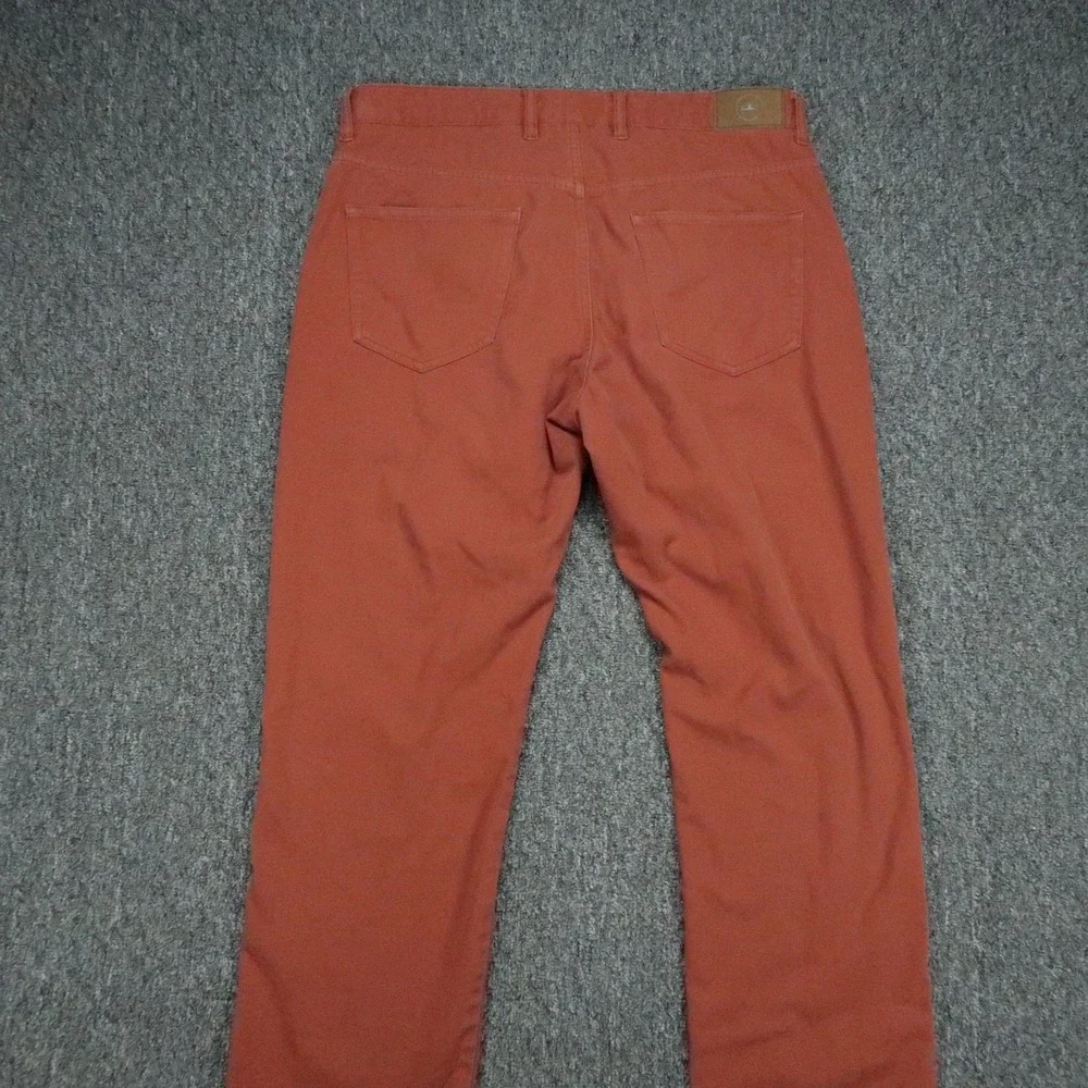 Peter Millar Pants Mens 34x34 Red Rust Stretch Canvas 5 Pocket Trouser Golf